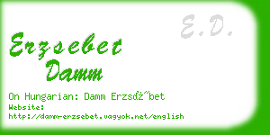 erzsebet damm business card